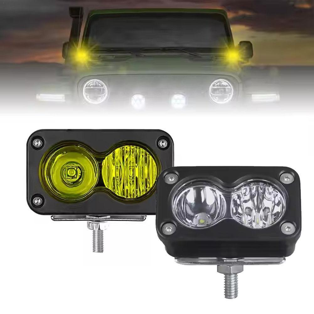 20 واط LED المصباح 3 بوصة مربع - مراجعة Universal Motorcycle Led Headlight Projector وسعره