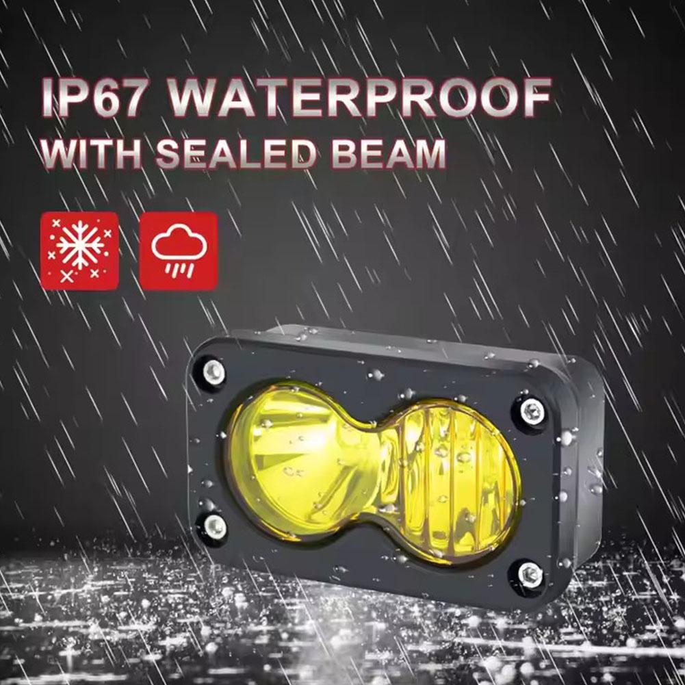 20 واط LED المصباح 3 بوصة مربع - مراجعة Universal Motorcycle Led Headlight Projector وسعره