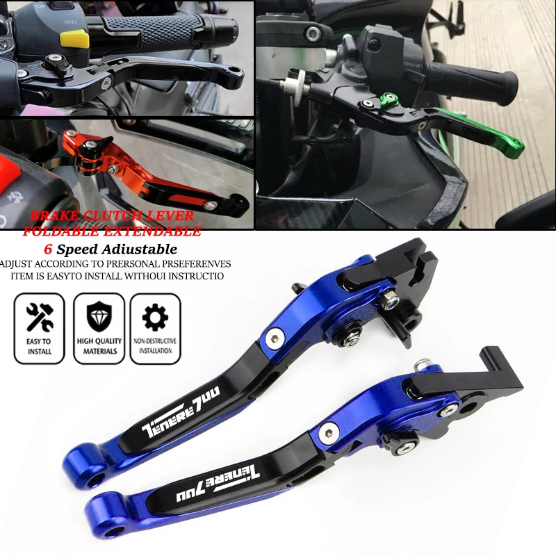 مناسب لدراجات Tenere 700/World - مراجعة Cnc Aluminum Adjustable Brake Clutch Levers وسعره